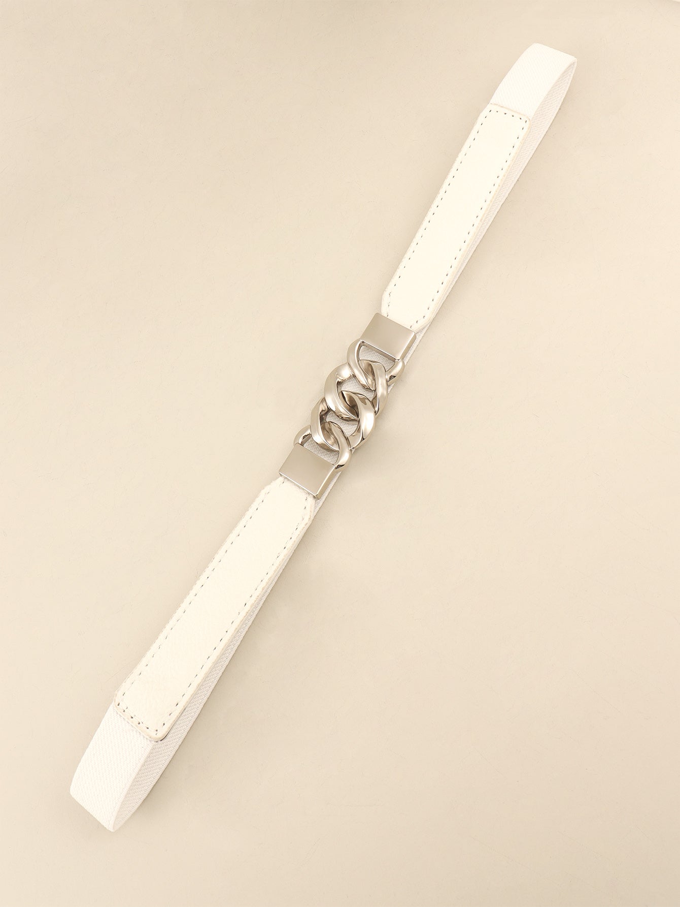 Zinc Alloy Buckle Elastic PU Belt