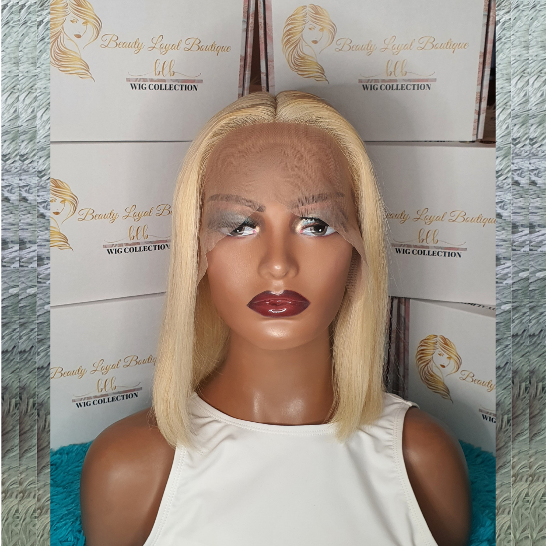 Blonde Straight Lace Front Bob Wig