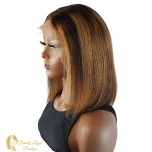 13x4 Highlighted Straight Bob Lace Front Wig