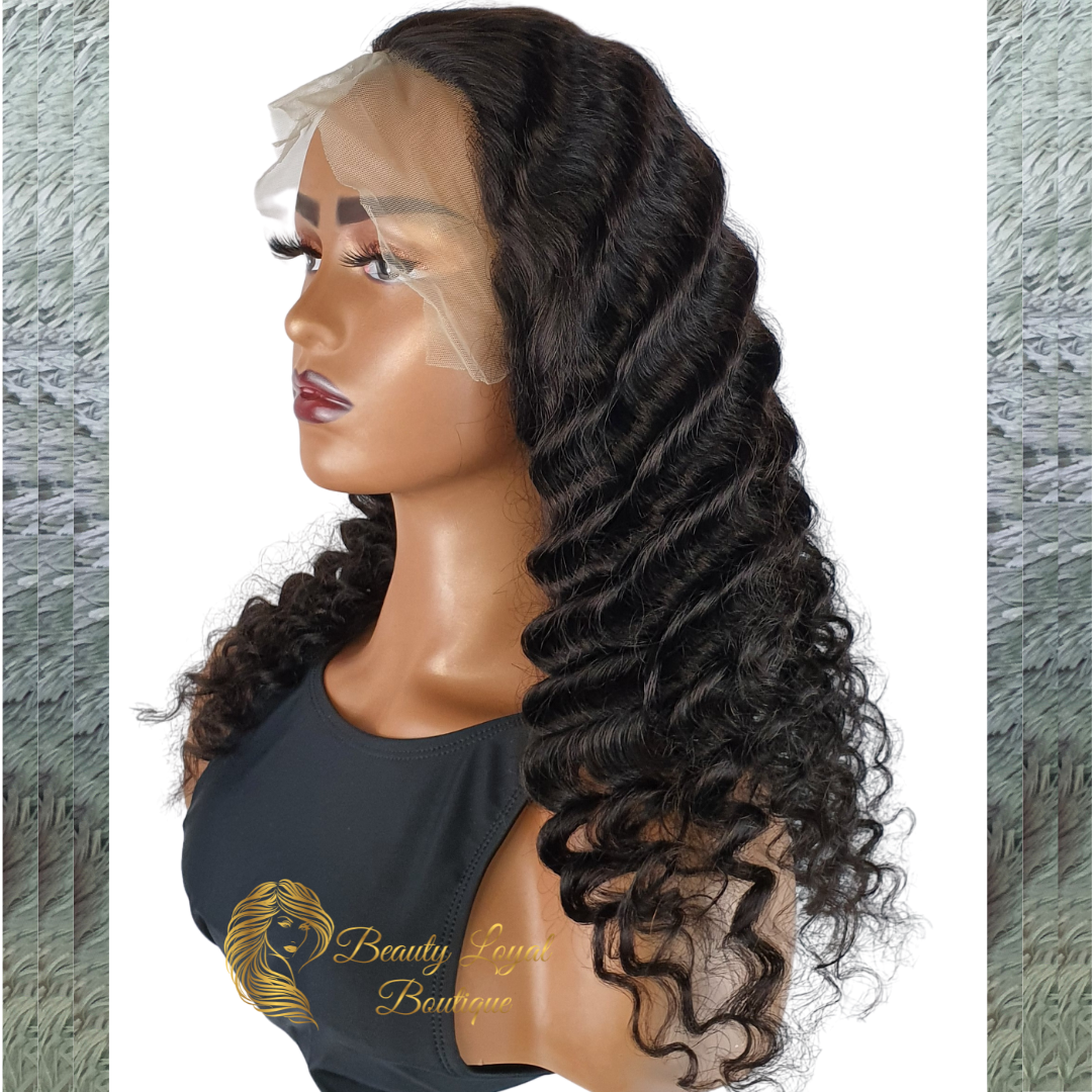 1B Deep Curly Lace Front Wig