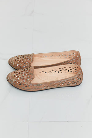 Rhinestone Openwork Flats