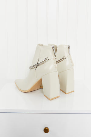Point the Way Chain Detail Ankle Booties