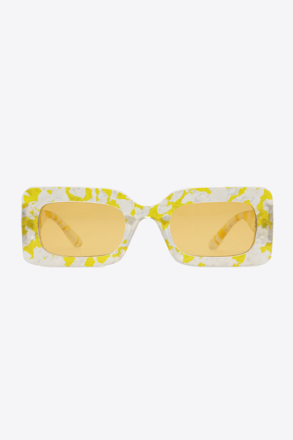 Tortoiseshell Rectangle Polycarbonate Sunglasses