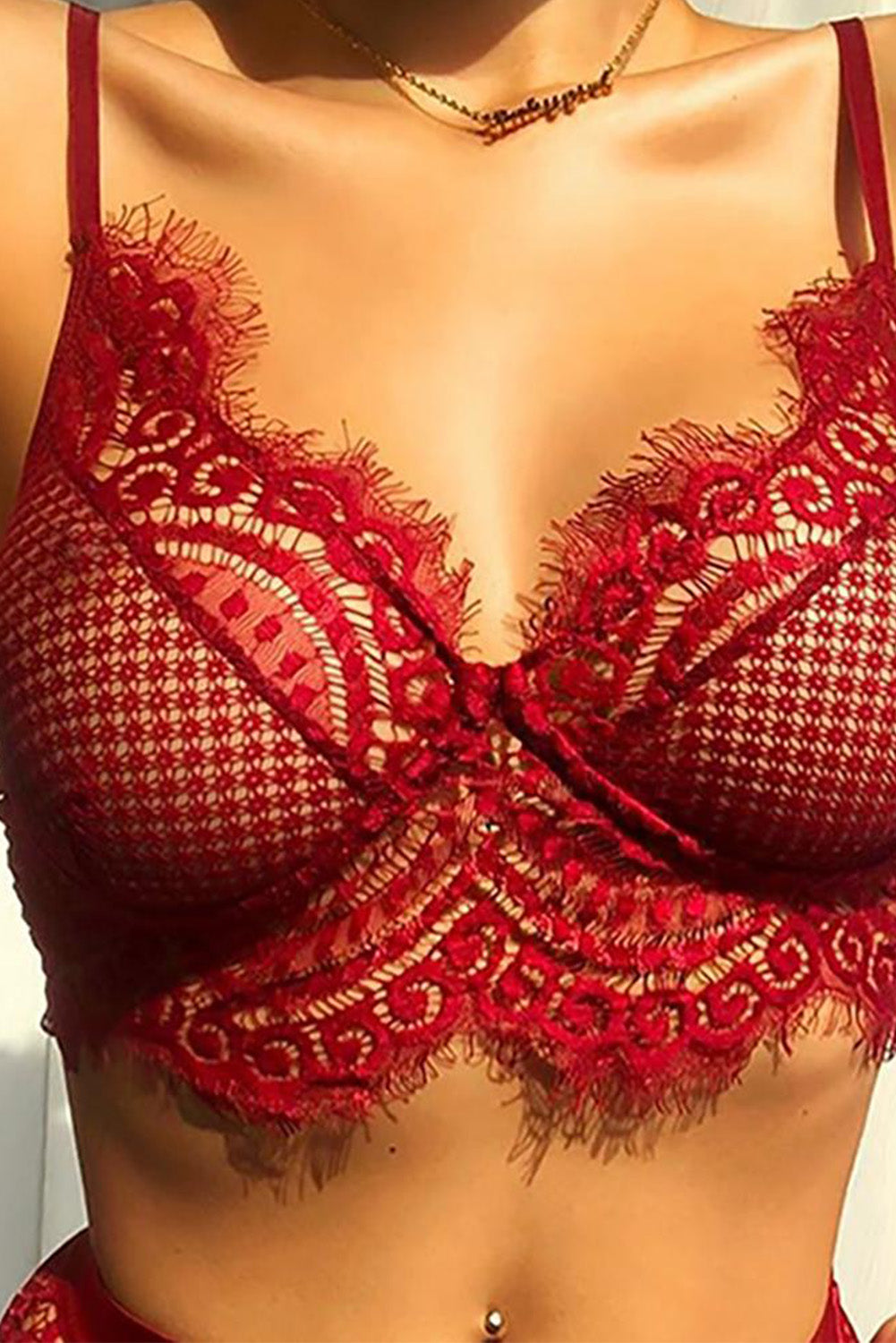 Eyelash Lace Bra Set