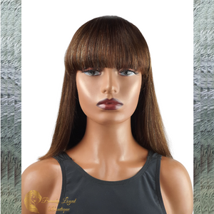 Highlighted Bang Straight Bob Wig