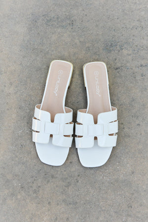 Weeboo Walk It Out Slide Sandals in Icy White