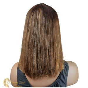 Highlighted Bang Straight Bob Wig