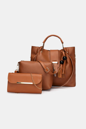 3-Piece PU Leather Bag Set