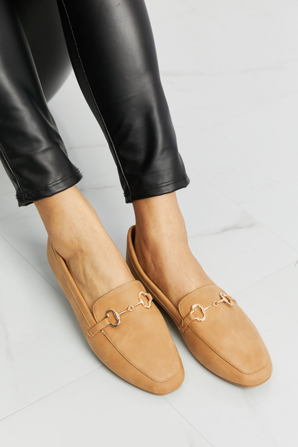 Faux Leather Flats