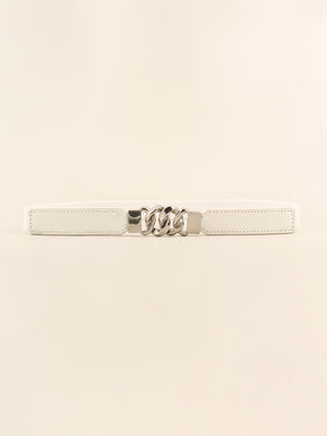 Zinc Alloy Buckle Elastic PU Belt