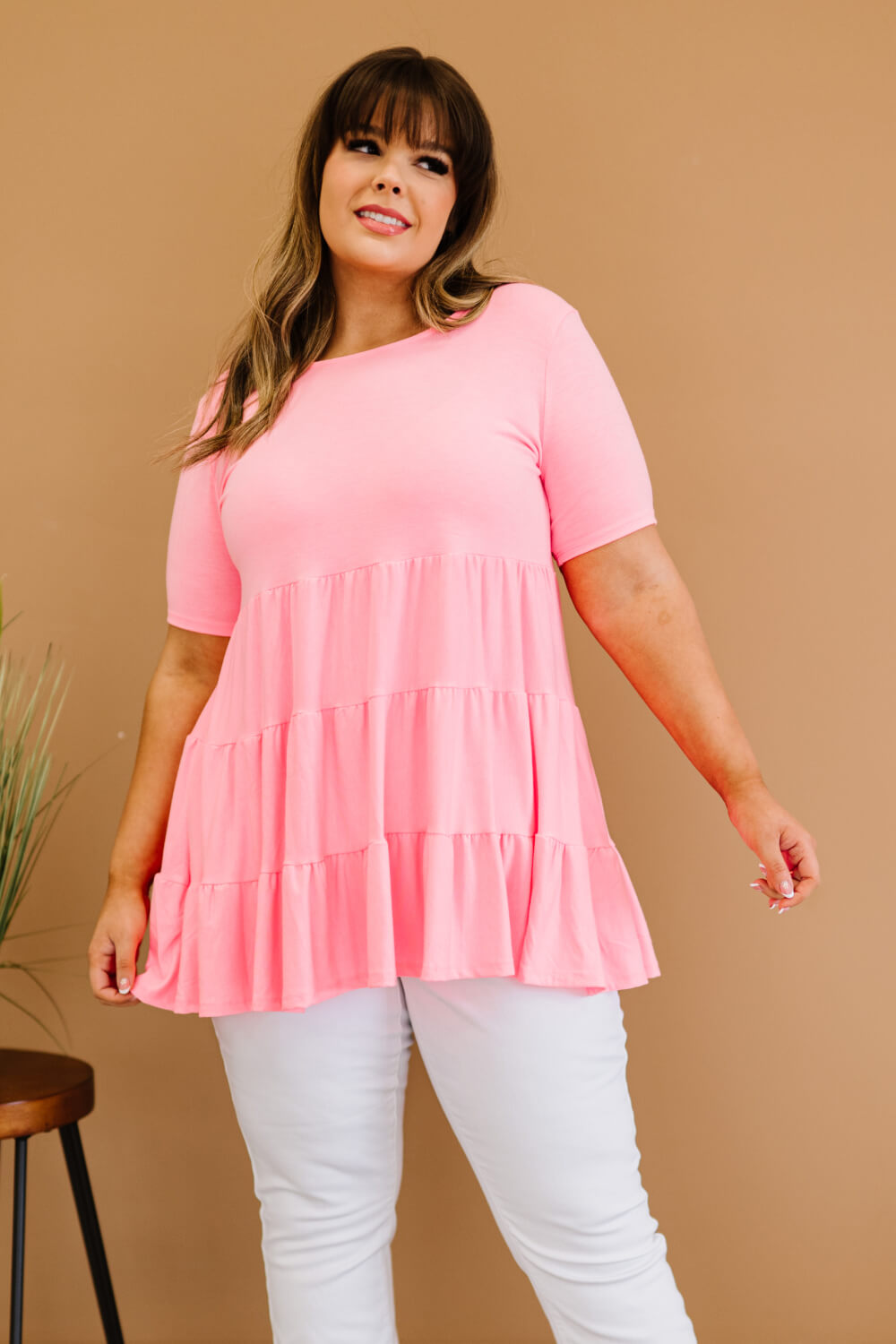 Tiered and True Full Size Run Tiered Babydoll Tunic