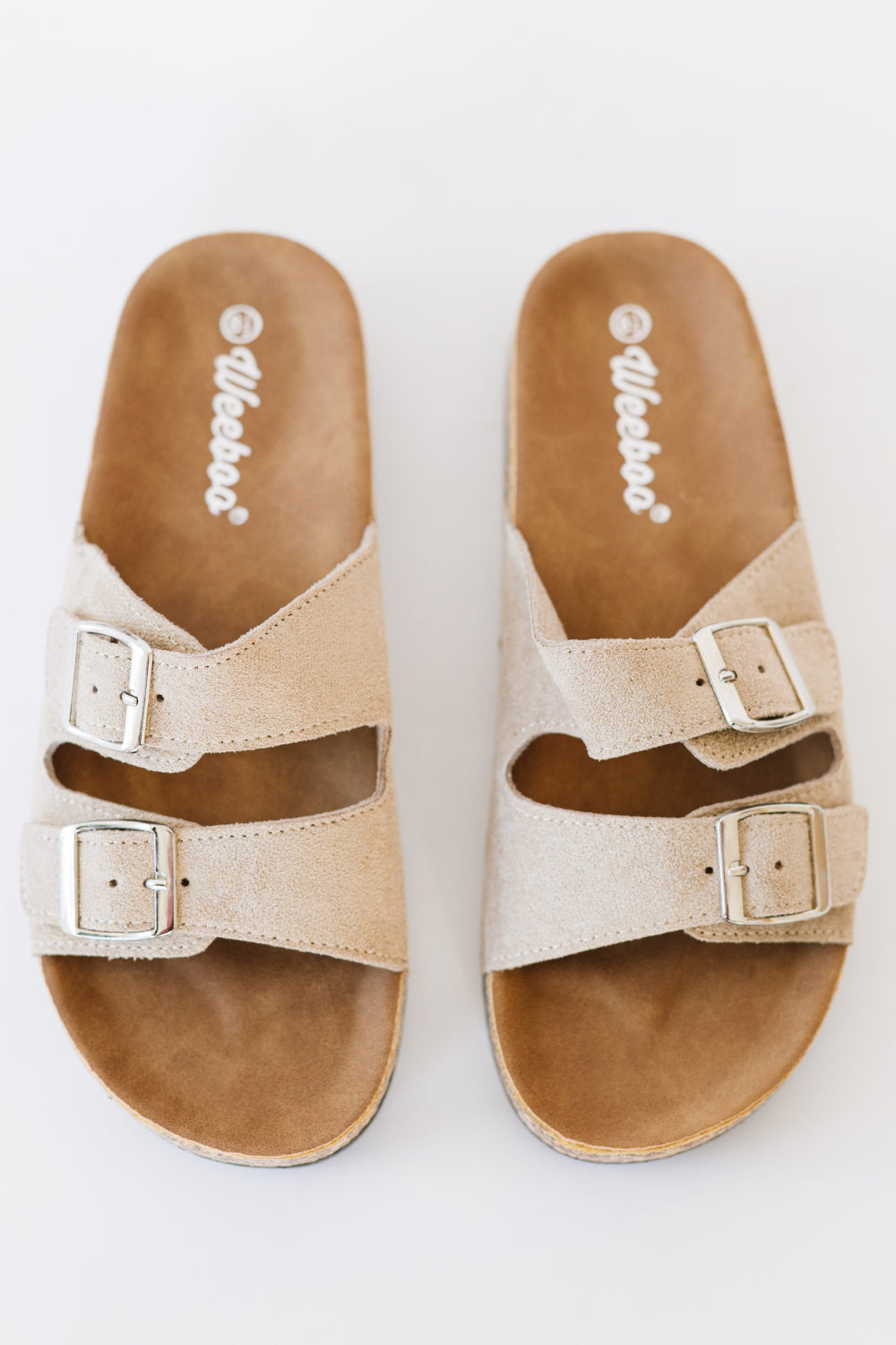 Walk with Me Buckled Soft Footbed Sandals in Taupe