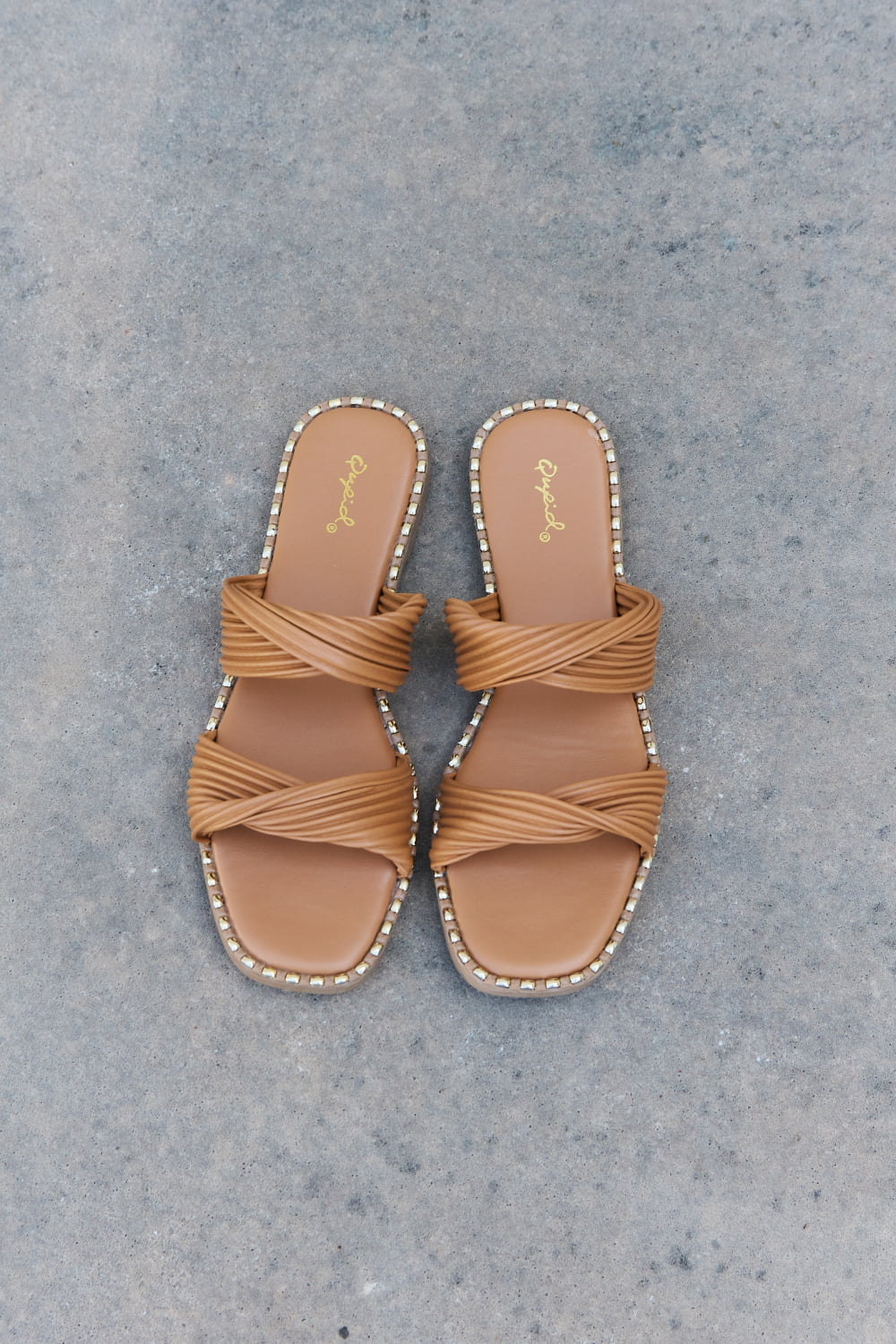 Summertime Fine Double Strap Twist Sandals